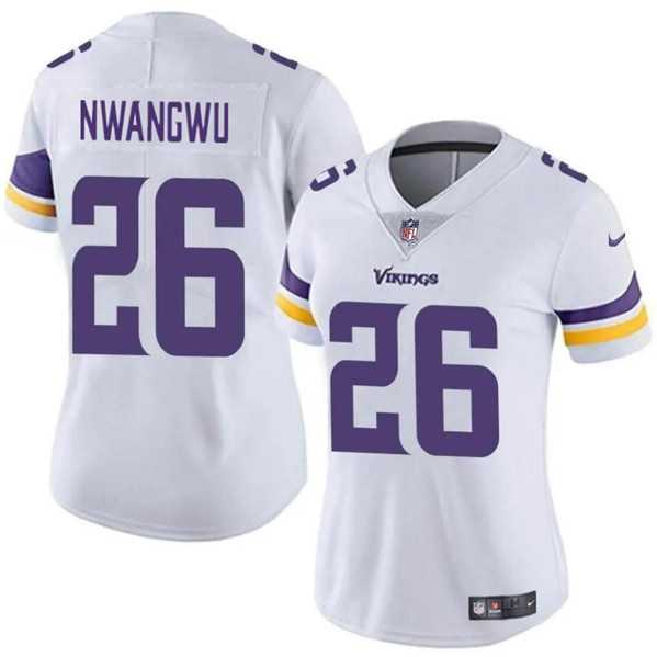 Women%27s Minnesota Vikings #26 Kene Nwangwu White Vapor Untouchable Limited Jersey Dzhi->women nfl jersey->Women Jersey